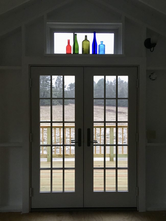 french doors looking out Treeloft