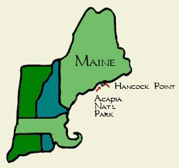 Maine Coast Maine Coast hand-drawn map