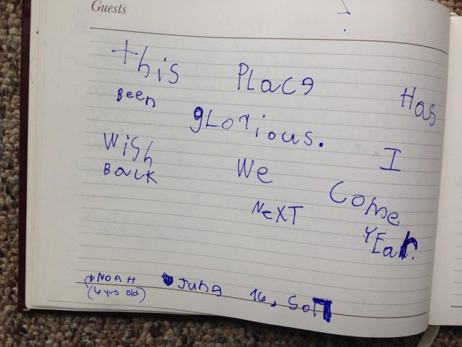 From the guest book